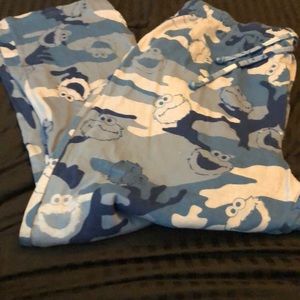 Blue Cookie Monster PJ pants XL